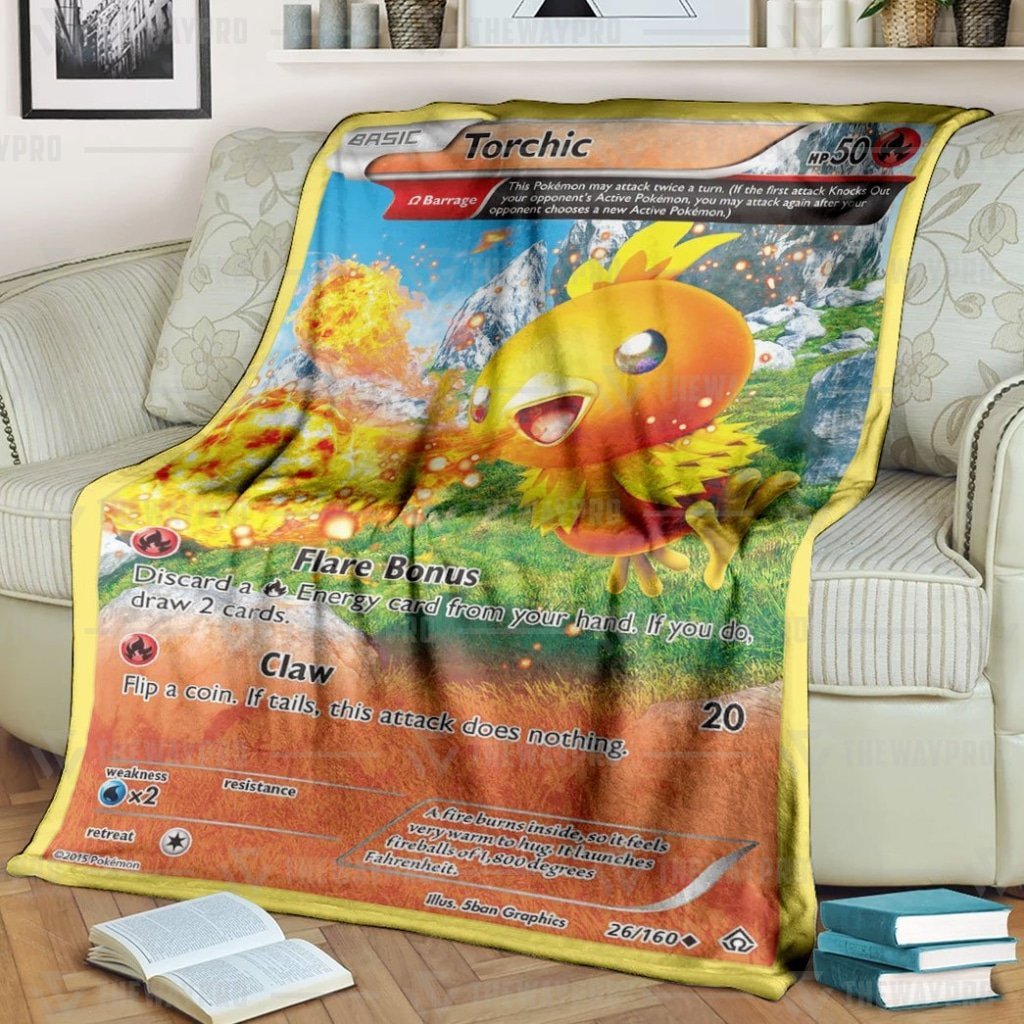 Pokemon Torchic Primal Clash Blanket Pokemon Torchic Primal Clash Blanket
