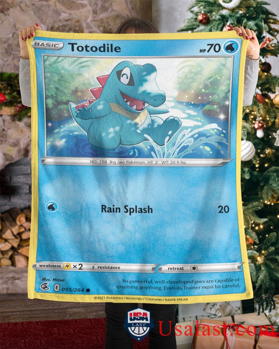 Pokemon Totodile Fusion Strike Blanket Pokemon Totodile Fusion Strike Blanket