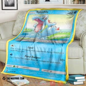 Pokemon Totodile Soft Blanket