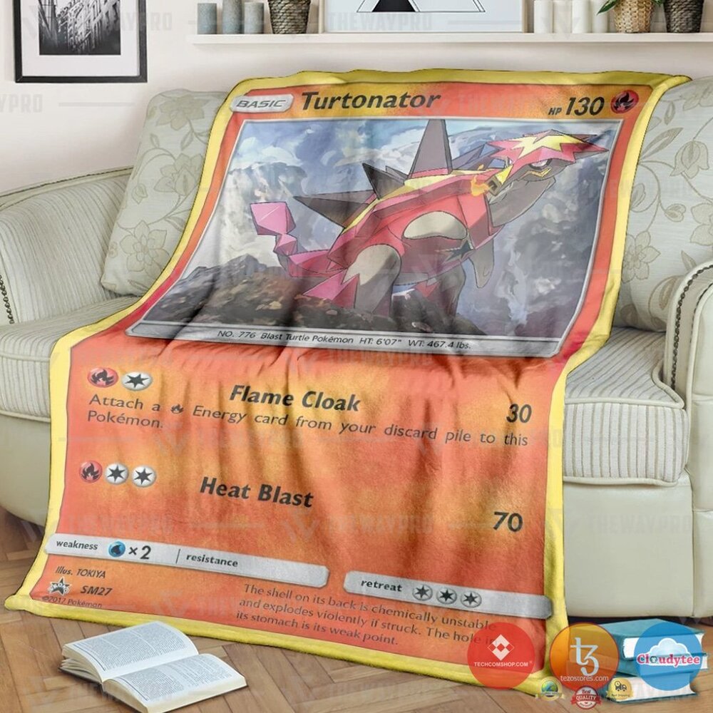 Pokemon Turtonator Blanket Pokemon Turtonator Blanket