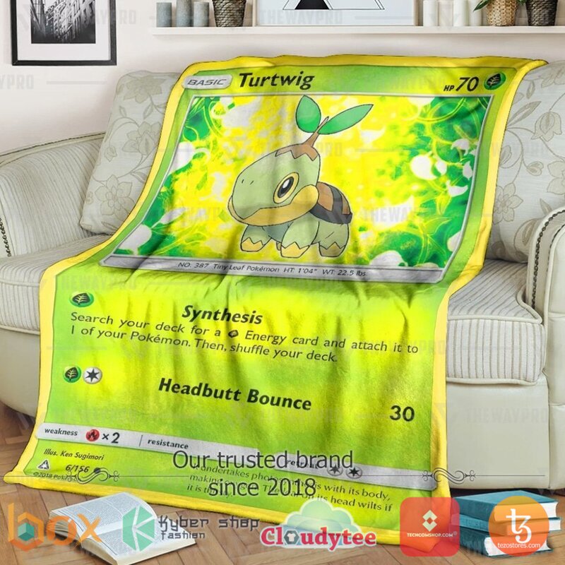 Pokemon Turtwig Blanket 2 Pokemon Turtwig Blanket 2