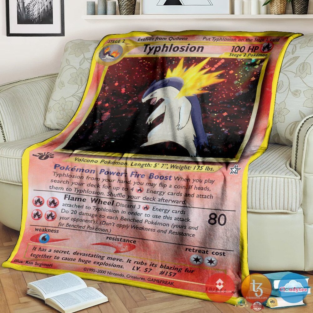 Pokemon Typhlosion 1St Edition Blanket Pokemon Typhlosion 1St Edition Blanket