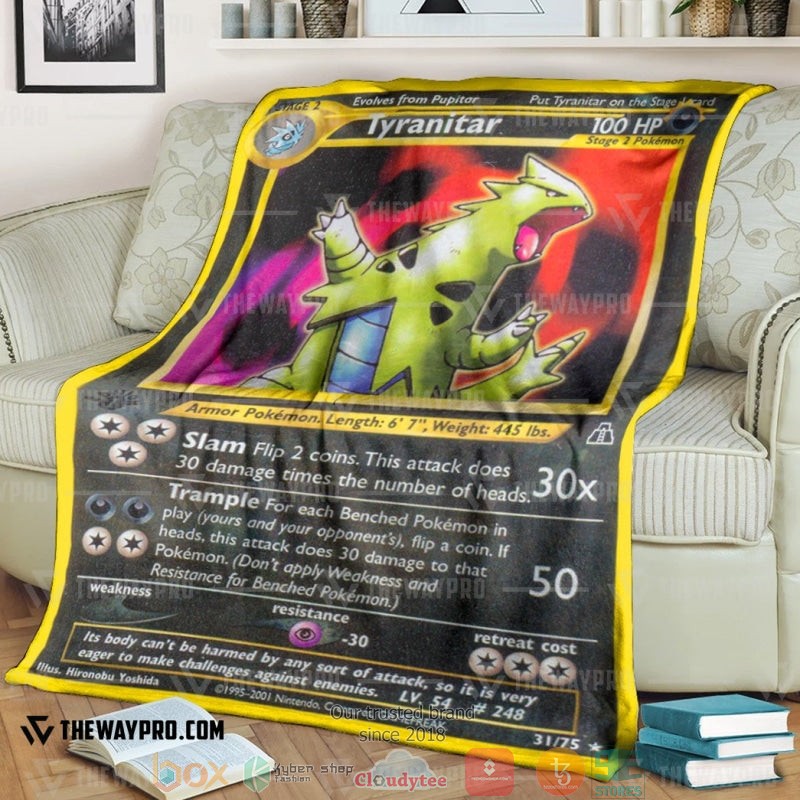 Pokemon Tyranitar Neo Discovery Soft Blanket Pokemon Tyranitar Neo Discovery Soft Blanket