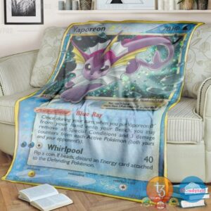 Pokemon Vaporeon Gold Star Blanket