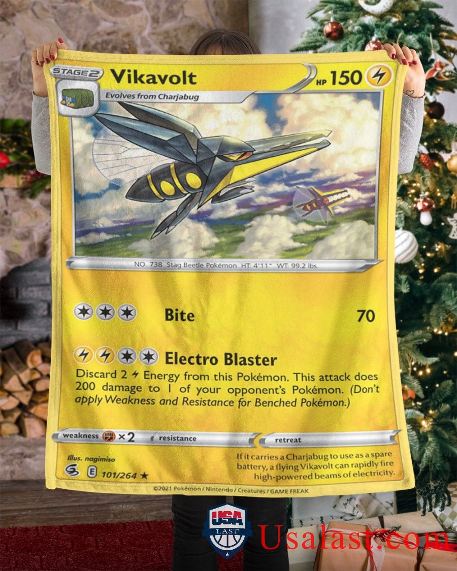 Pokemon Vikavolt Fusion Strike Soft Blanket Pokemon Vikavolt Fusion Strike Soft Blanket