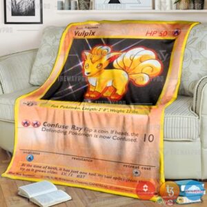 Pokemon Vulpix Base Set Blanket
