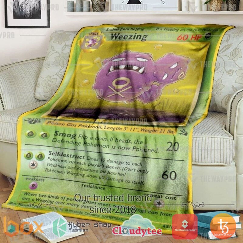 Pokemon Weezing 1St Edition Blanket 2 Pokemon Weezing 1St Edition Blanket 2