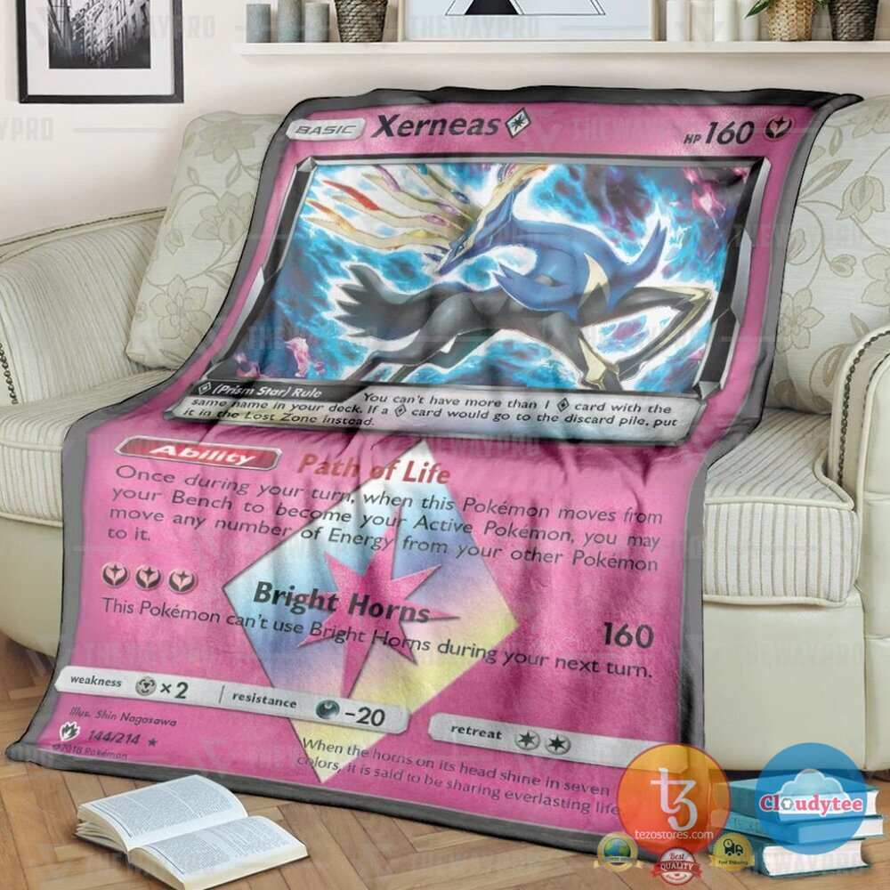 Pokemon Xerneas Prism Star Lost Thunder Blanket Pokemon Xerneas Prism Star Lost Thunder Blanket