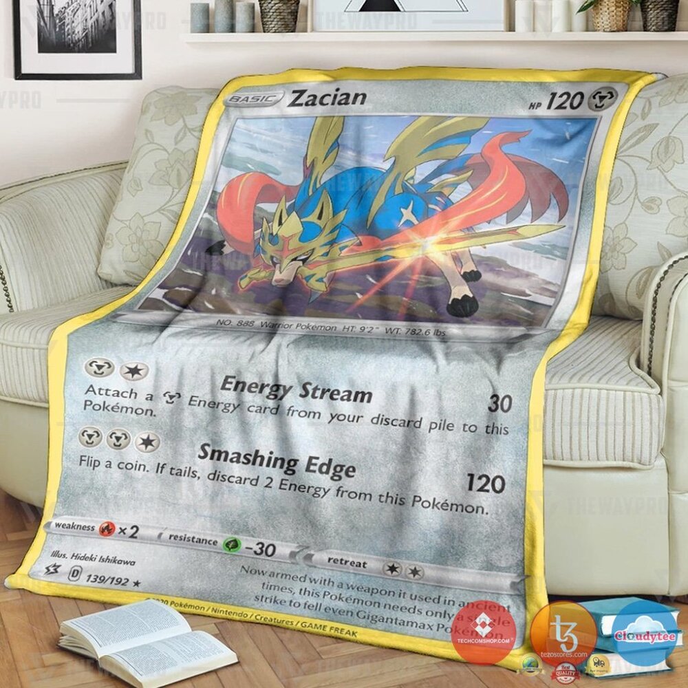 Pokemon Zacian Rebel Clash Blanket Pokemon Zacian Rebel Clash Blanket