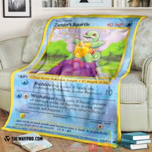 Pokemon Zanders Squirtle First Edition Soft Blanket