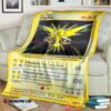 Pokemon Zapdos Base Set Soft Blanket