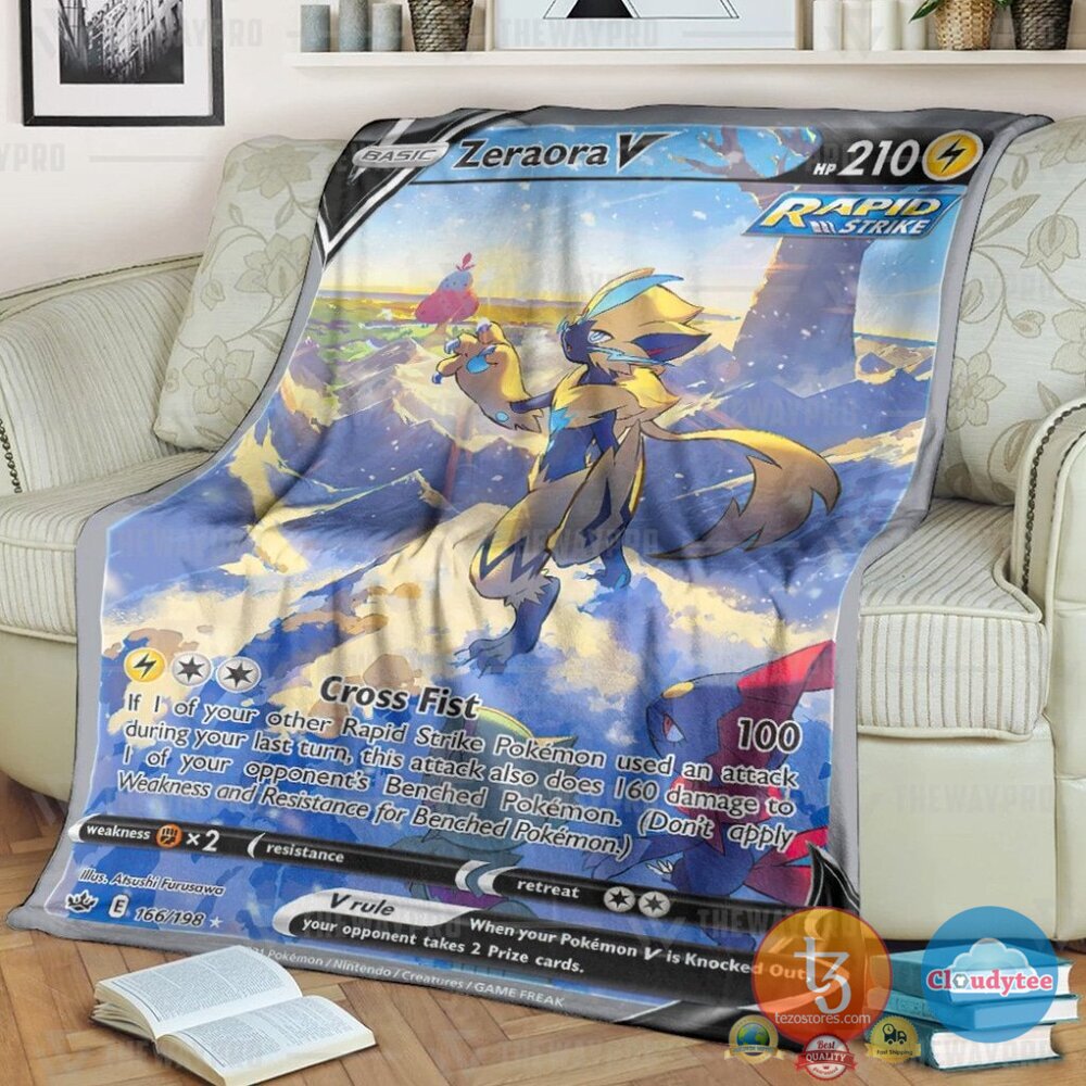 Pokemon Zeraora V Chilling Reign Blanket Pokemon Zeraora V Chilling Reign Blanket