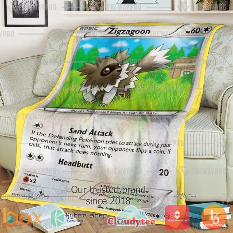 Pokemon Zigzagoon Blanket 2 Pokemon Zigzagoon Blanket 2