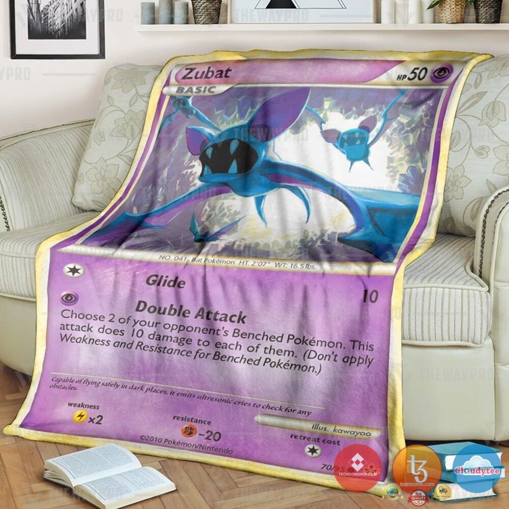 Pokemon Zubat Unleashed Blanket Pokemon Zubat Unleashed Blanket