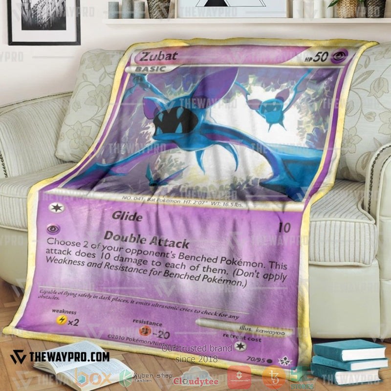 Pokemon Zubat Unleashed Soft Blanket Pokemon Zubat Unleashed Soft Blanket