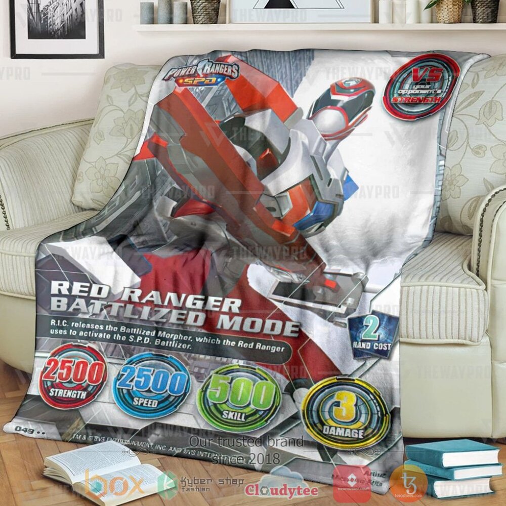 Power Ranger Spd Red Ranger Battlized Mode Custom Soft Blanket Power Ranger Spd Red Ranger Battlized Mode Custom Soft Blanket