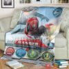 Power Ranger Spd Red Ranger Custom Soft Blanket