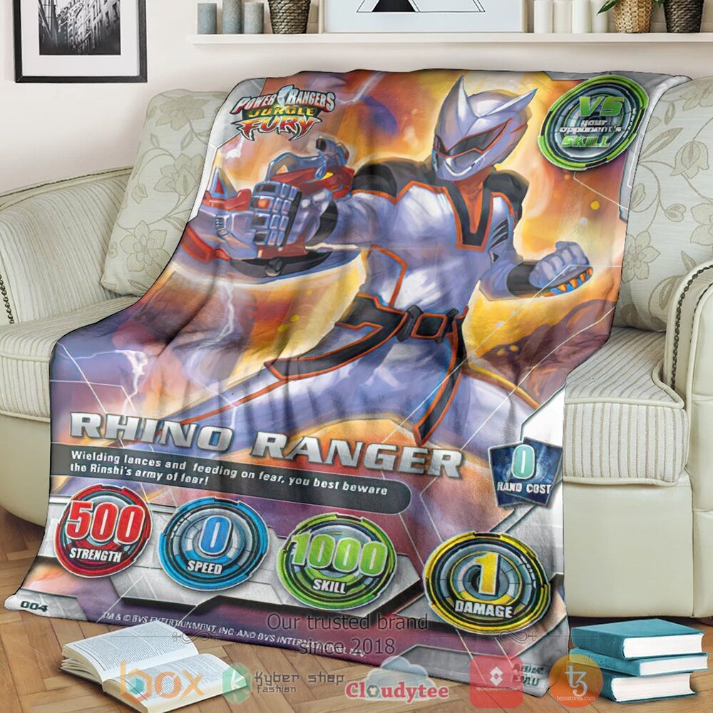 Power Rangers Jungle Fury Rhino Ranger Custom Soft Blanket Power Rangers Jungle Fury Rhino Ranger Custom Soft Blanket