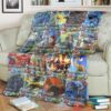 Power Rangers Wild Force Cards Custom Soft Blanket