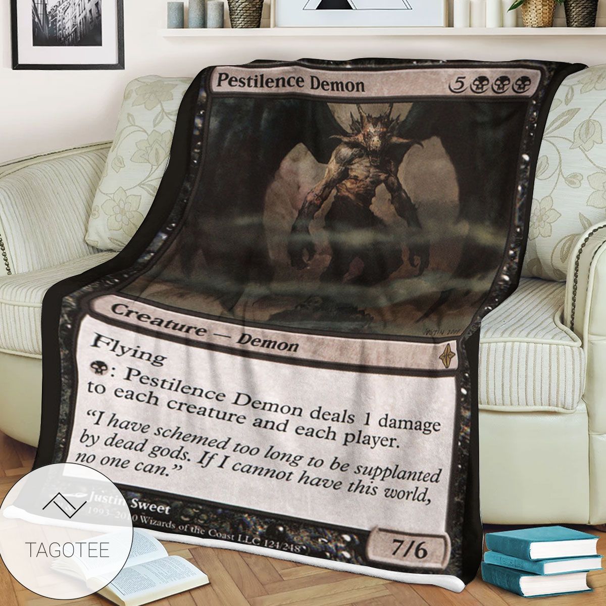 Roe 124 Pestilence Demon Game Mtg Magic The Gathering Blanket Tagotee Roe 124 Pestilence Demon Game Mtg Magic The Gathering Blanket Tagotee