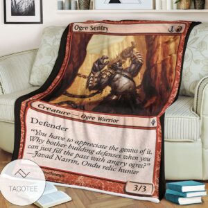 Roe 159 Ogre Sentry Game Mtg Magic The Gathering Blanket