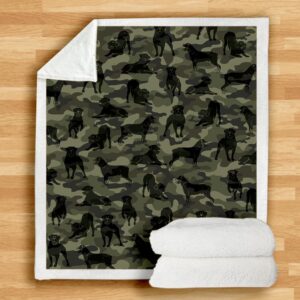 Rottweiler Camo Blanket