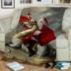 Santa Claus Crossing The Alps All Over Printed Blanket