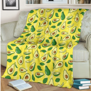 Avocado Yellow Pattern Print Blanket