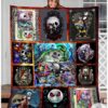Skeleton King And Queen Of Halloween Blanket