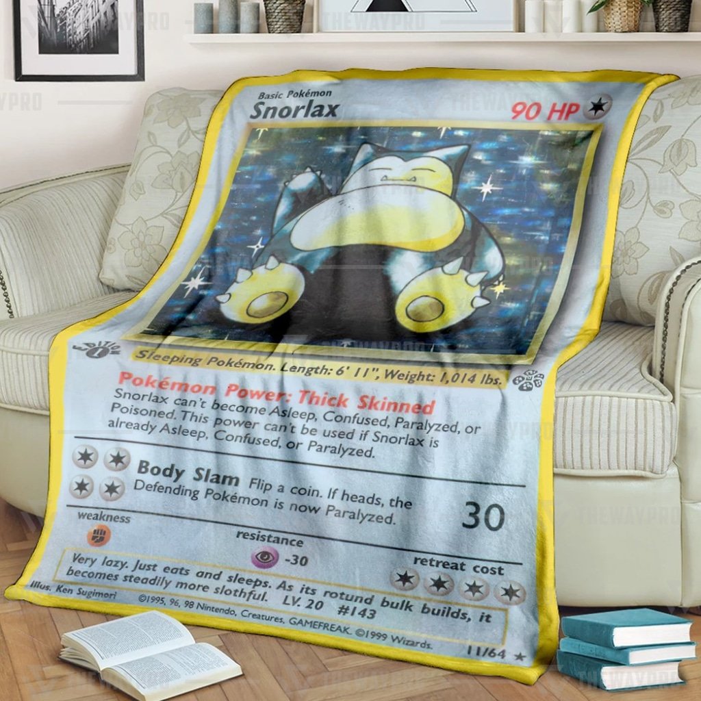 Snorlax Pokemon Fleece Blanket Snorlax Pokemon Fleece Blanket
