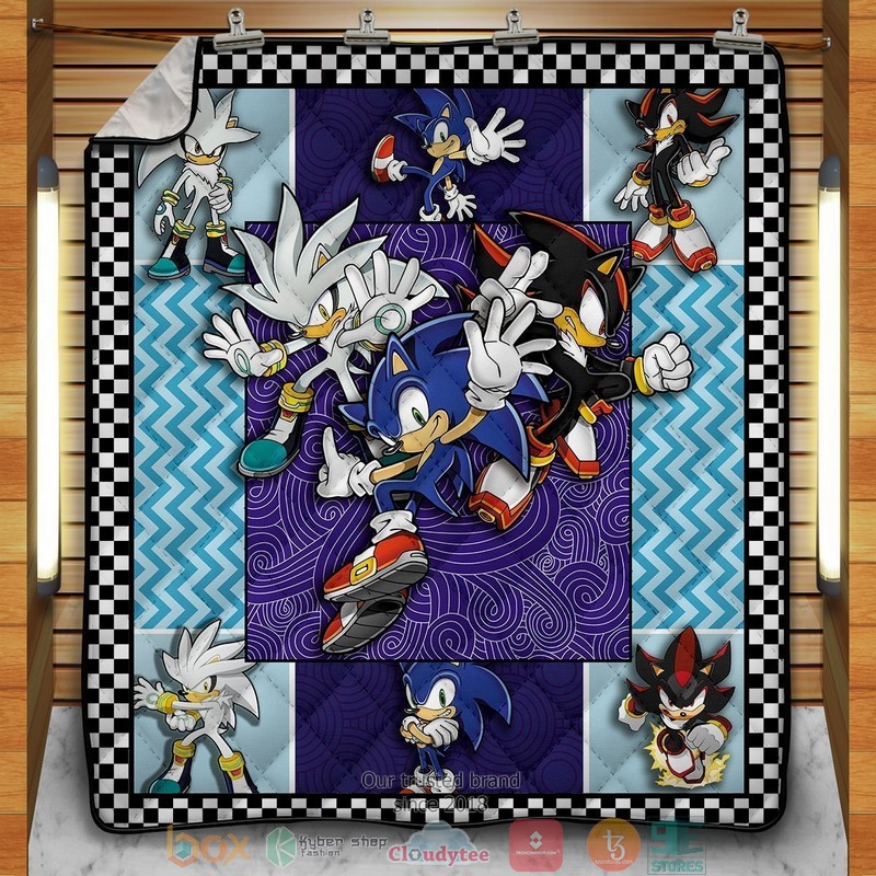 Sonic Trio Quilt Blanket Sonic Trio Quilt Blanket