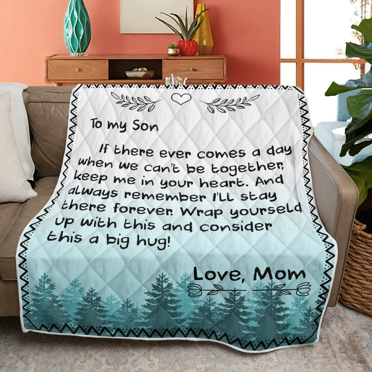 Soul Mail From Mom To My Son Quilt Blanket Soul Mail From Mom To My Son Quilt Blanket