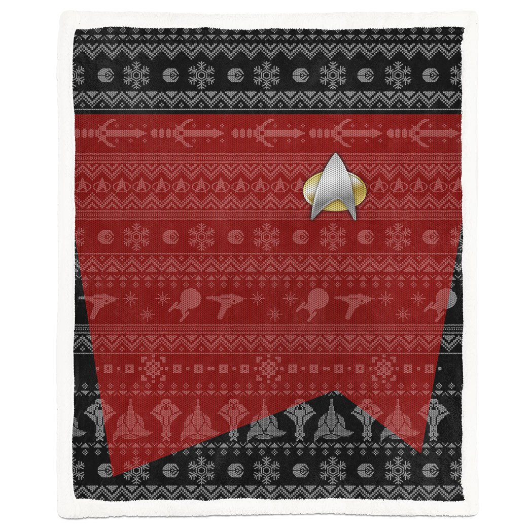 Star Trek The Next Generation 1987 Red Blanket Star Trek The Next Generation 1987 Red Blanket