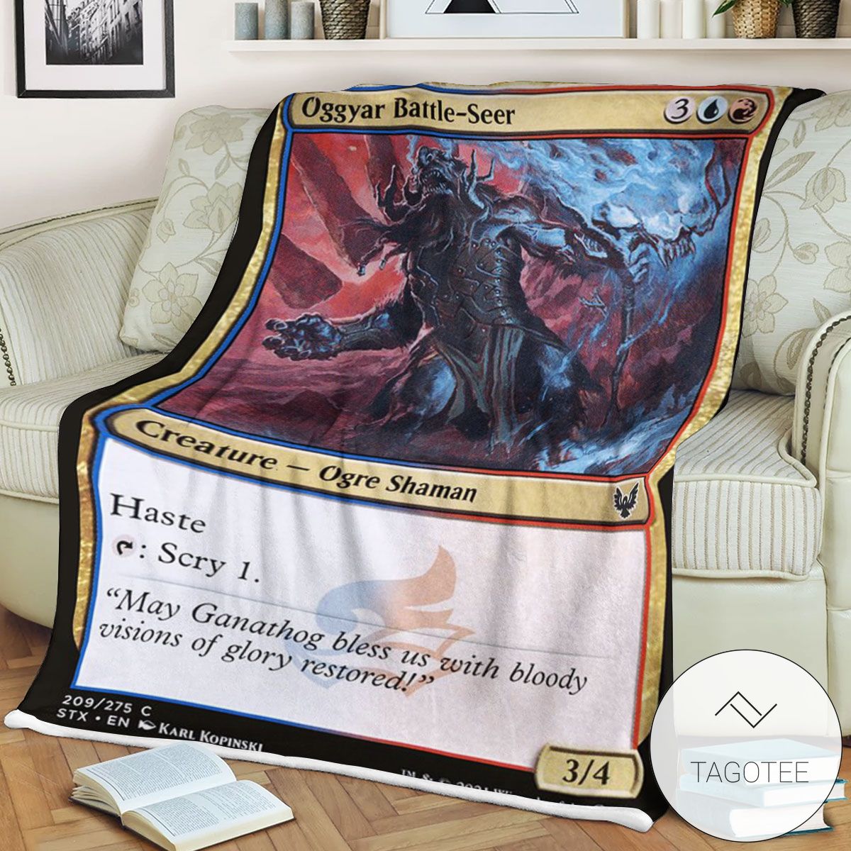 Stx 209 Oggyar Battle Seer Mtg Game Magic The Gathering Blanket Stx 209 Oggyar Battle Seer Mtg Game Magic The Gathering Blanket