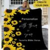 Sunflower Custom Personalized Blanket