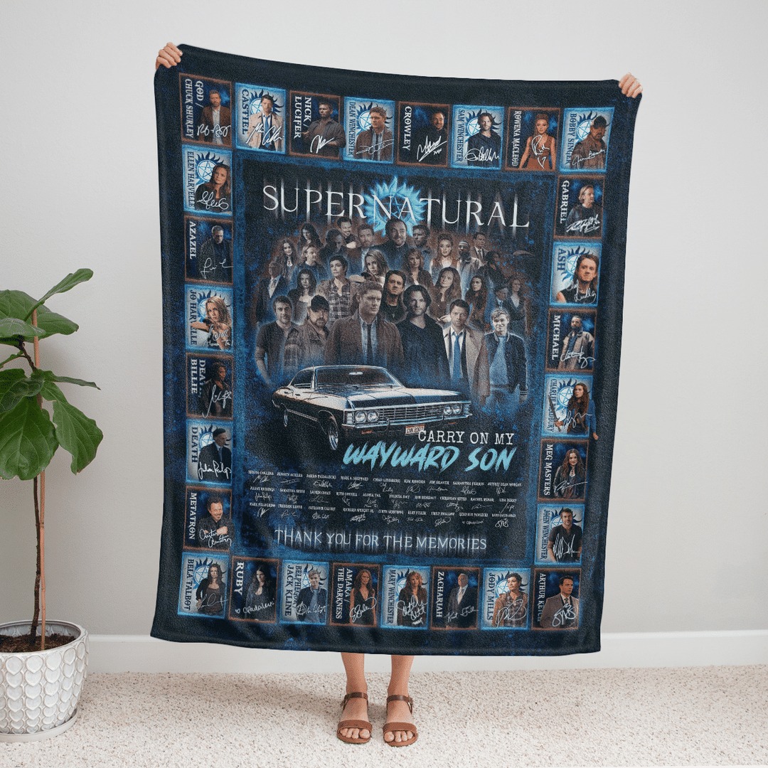 Supernatural Carry On My Wayward Son Blanket Supernatural Carry On My Wayward Son Blanket