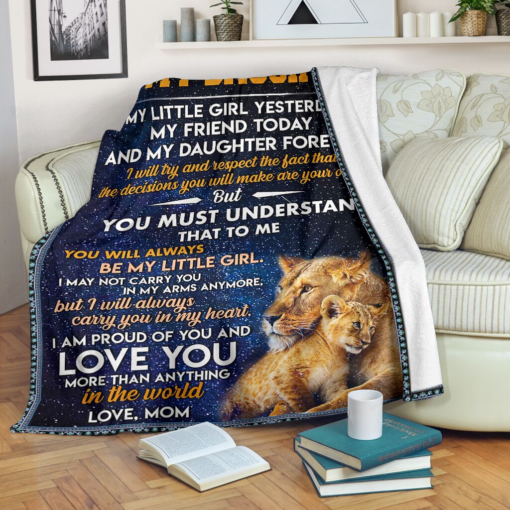 The Lion To My Daughter I Am Proud Of You And Love You Full Printing Blanket The Lion To My Daughter I Am Proud Of You And Love You Full Printing Blanket
