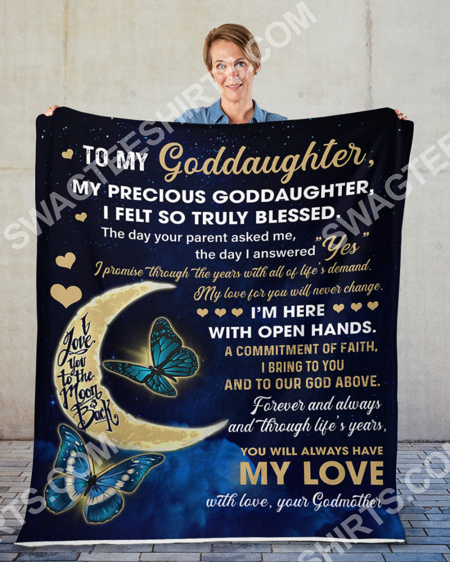 The Moon To My Goddaughter With Love Your Godmother Blanket The Moon To My Goddaughter With Love Your Godmother Blanket