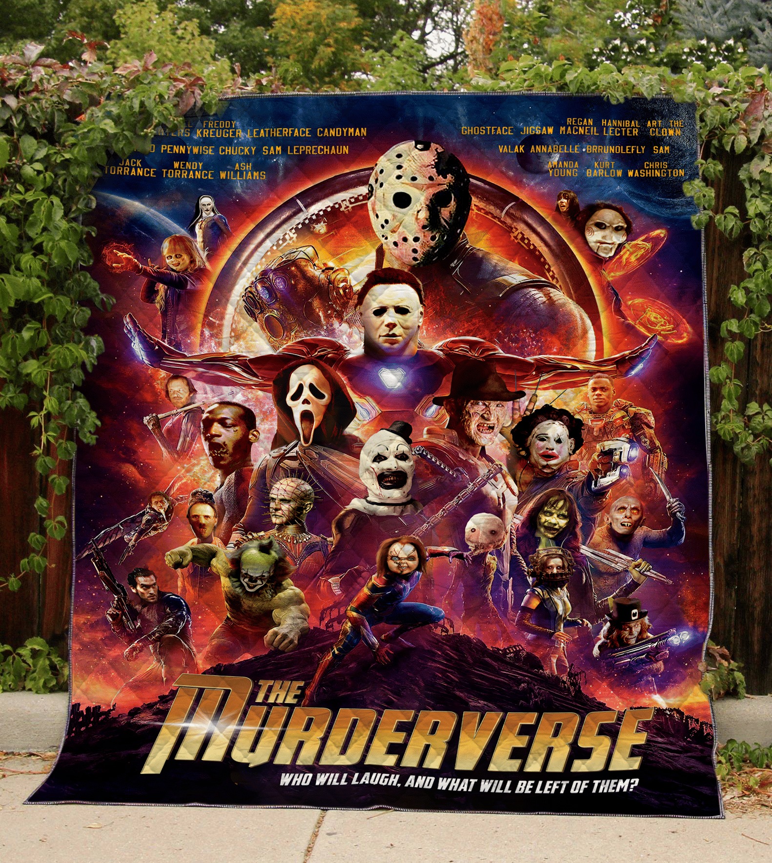 The Murderverse Avengers Who Will Laugh And What Will Be Left Of Them Horror Characters Quilt Blanket The Murderverse Avengers Who Will Laugh And What Will Be Left Of Them Horror Characters Quilt Blanket