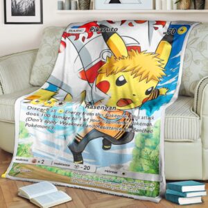 The Seventh Hokage Pikaruto Pokemon Blanket