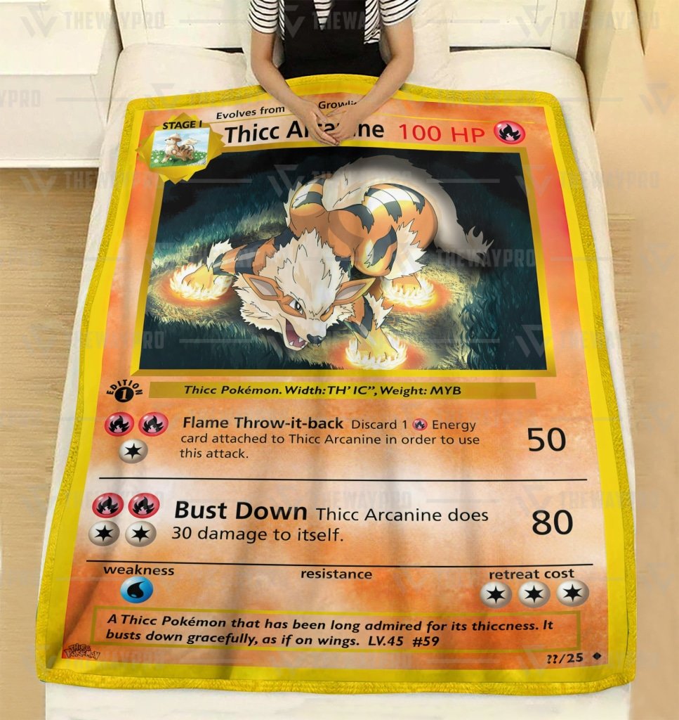 Thicc Arcanine Pokemon Blanket Thicc Arcanine Pokemon Blanket