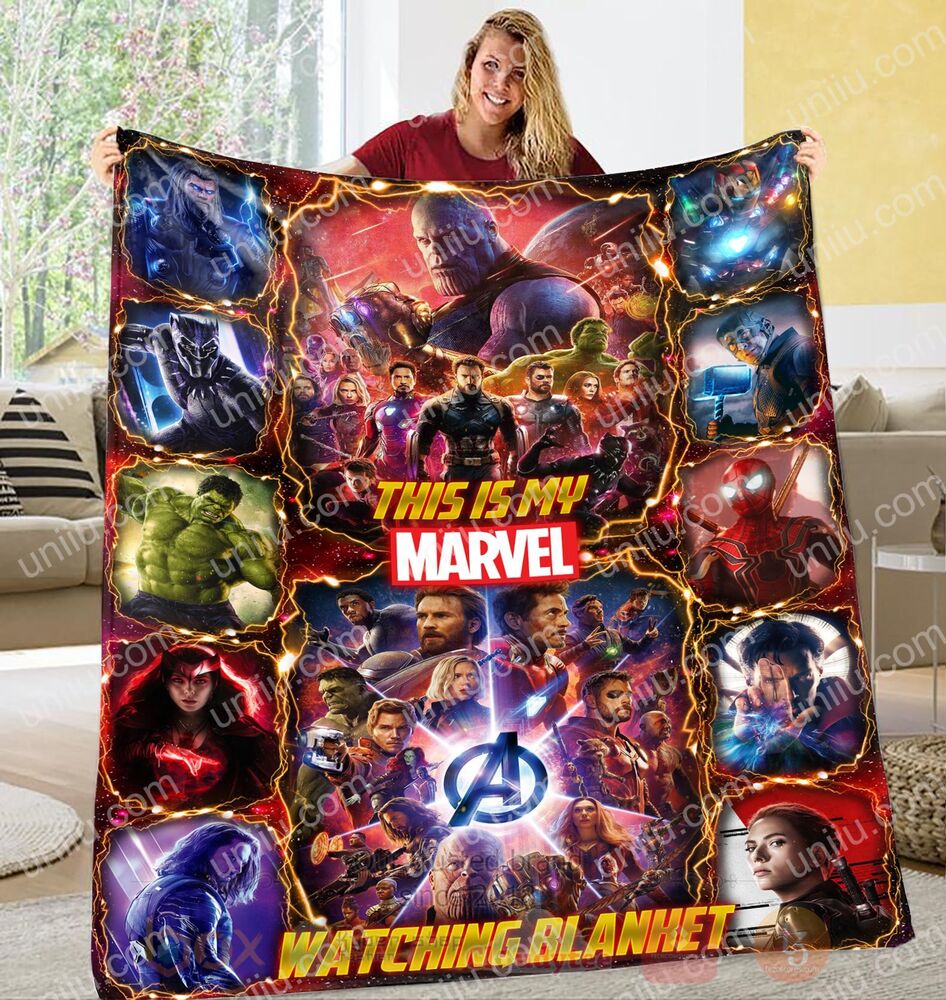 This Is My Marvel Watching Personalized Blanket This Is My Marvel Watching Personalized Blanket