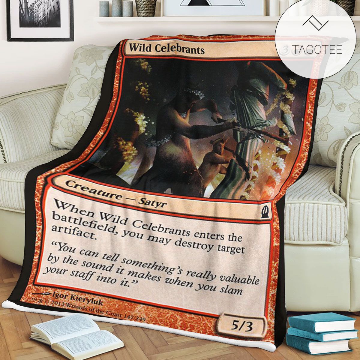 Ths 147 Wild Celebrants Mtg Game Magic The Gathering Fleece Blanket Ths 147 Wild Celebrants Mtg Game Magic The Gathering Fleece Blanket