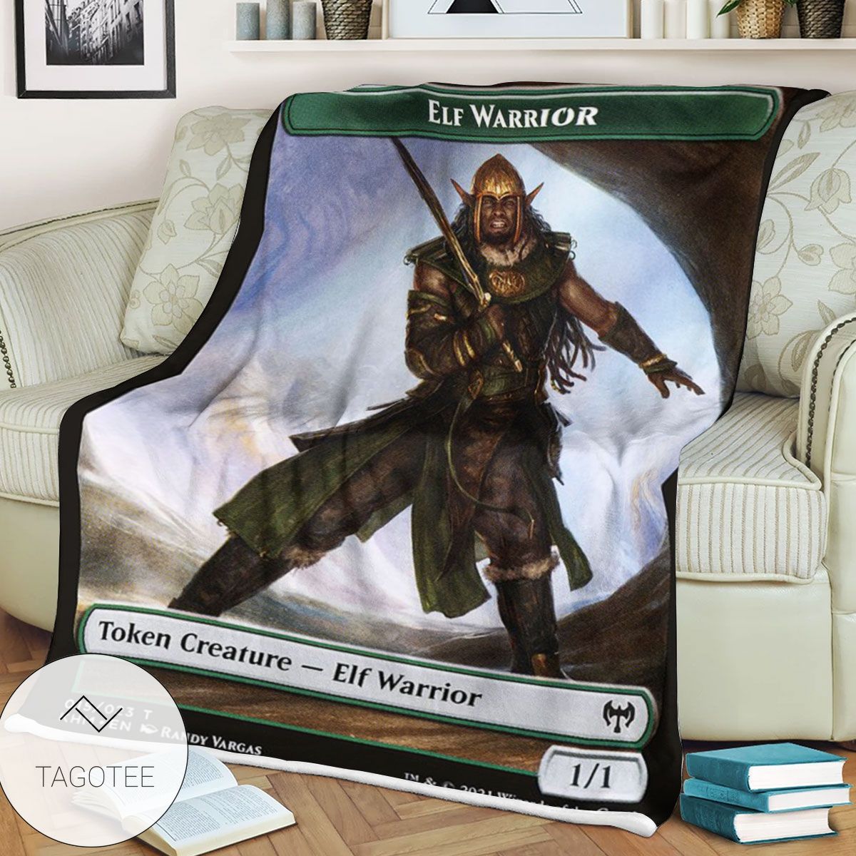 Tkhm 15 Elf Warrior Mtg Game Magic The Gathering Blanket Tkhm 15 Elf Warrior Mtg Game Magic The Gathering Blanket