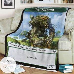 Tkhm 16 Troll Warrior Mtg Game Magic The Gathering Blanket