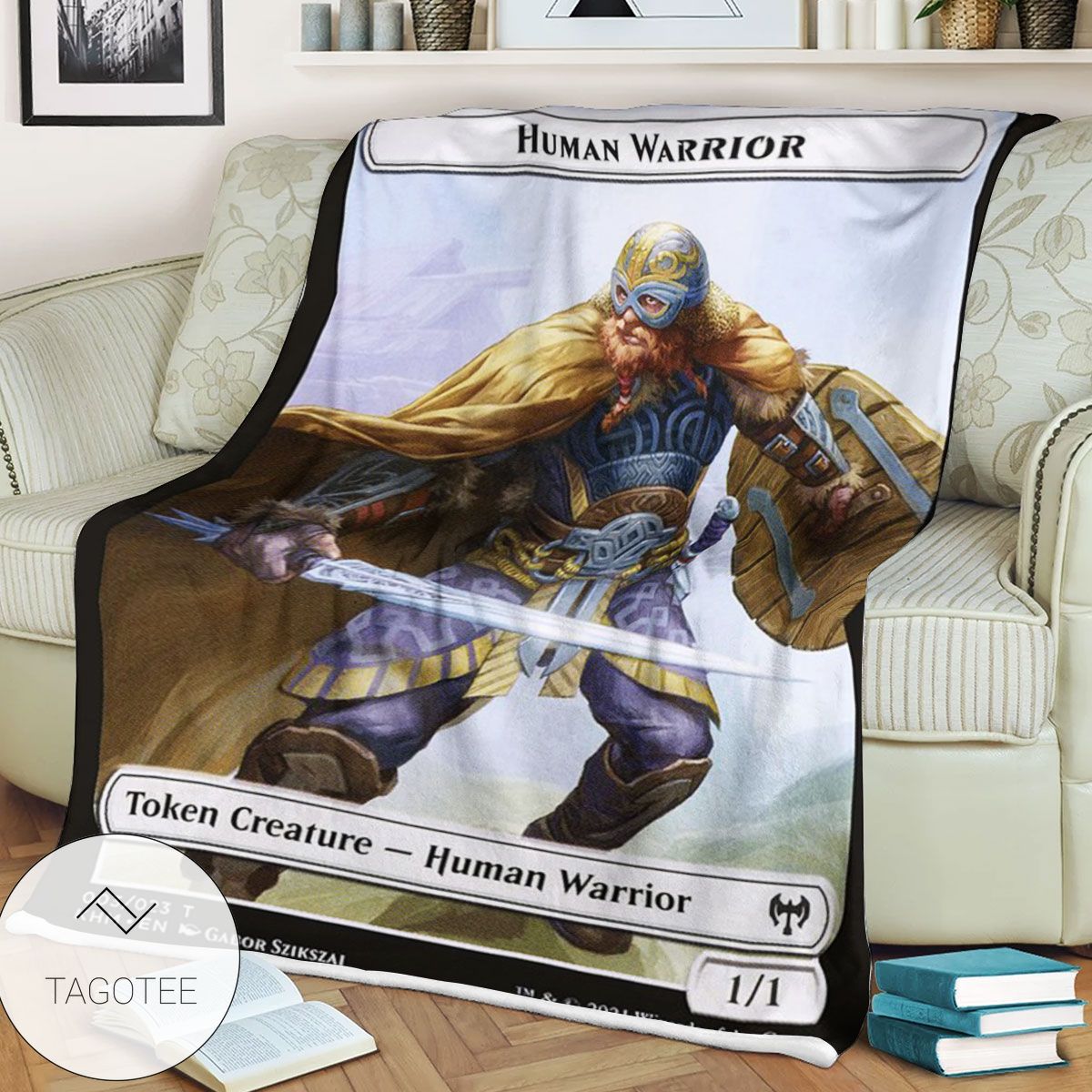 Tkhm 3 Human Warrior Mtg Game Magic The Gathering Blanket Tkhm 3 Human Warrior Mtg Game Magic The Gathering Blanket