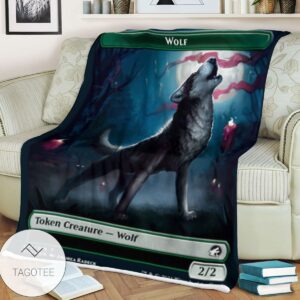 Tmid 13 Wolf Mtg Game Magic The Gathering Blanket