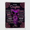 To My Daughter Whenever You Feel Overwhelmed Remember Whose Daughter Blanket Quilt