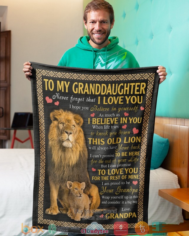 To My Granddaughter Never Forget That I Love You Lion Blanket To My Granddaughter Never Forget That I Love You Lion Blanket