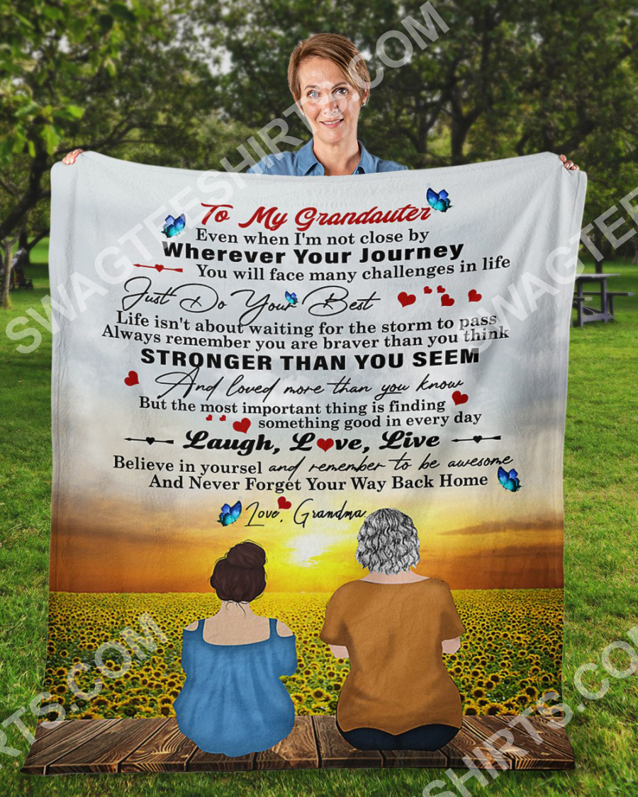 To My Granddaughter Never Forget Your Way Back Home Blanket To My Granddaughter Never Forget Your Way Back Home Blanket